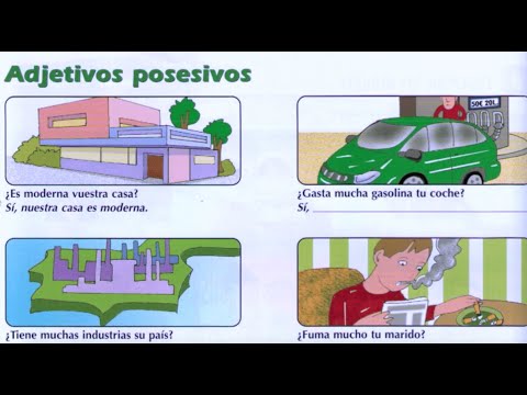 Видео: nuevo español 2000. Adjetivos posesivos.Притяжательные прилагательные.