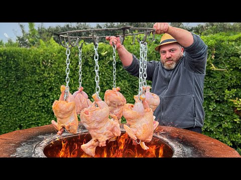Видео: Самая дикая курица тандури! 🔥 Подвешенная над огнём