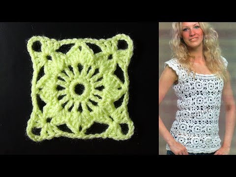 Видео: Квадратный мотив для топика. (лёгкий уровень сложности).