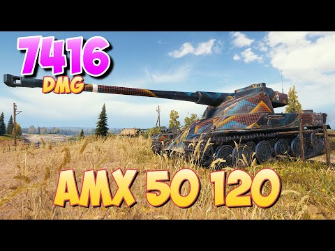 Видео: AMX 50 120 - 3 Фрагов 7.4K Урона • Сомнительный! • Мир Танков