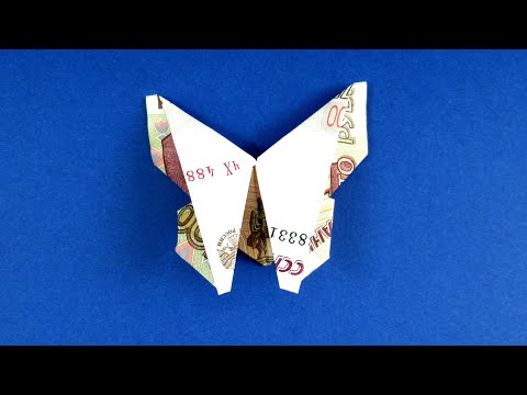 Видео: Как сделать бабочку из купюры. Схемы манигами