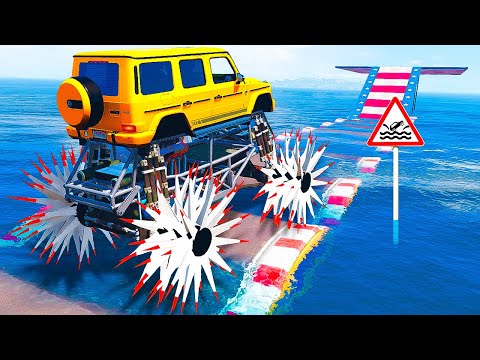 Видео: ПРОЕХАЛ ВОДНЫЕ КОЧКИ на ГИГАНТСКОМ БИГФУТЕ ГЕЛИКЕ НА КОЛЮЧКАХ в ГТА 5 МОДЫ - ЭКСПЕРИМЕНТЫ в GTA 5