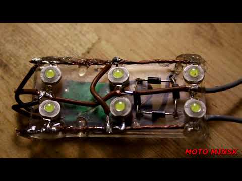 Видео: Очень яркий светодиодный стоп-сигнал на мотоцикл Минск
