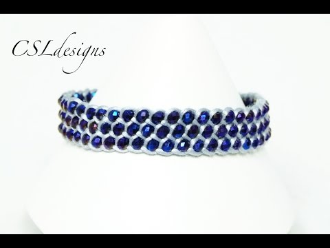 Видео: Полностью расшитая бисером плоская коса кумихимо