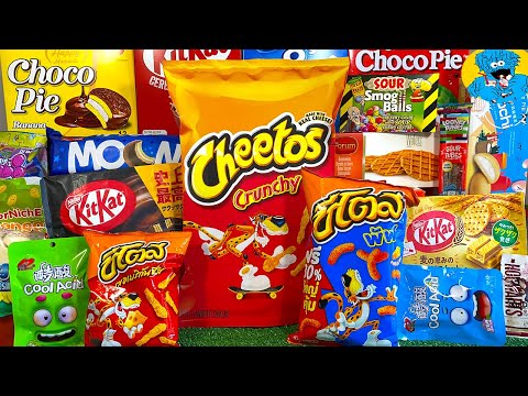 Видео: Мега Cheetos! Распаковка Вкусняшек и Дегустация. Unboxing and Degustation Foods, Candy, Kit Kat