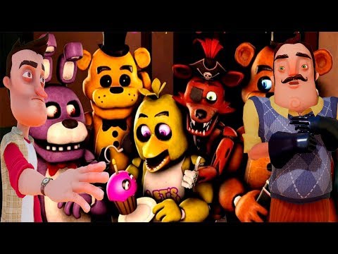 Видео: АНИМАТРОНИКИ ПУГАЮТ СОСЕДА FNAF 2!ИГРА ПРИВЕТ СОСЕД И ФНАФ В ГАРРИС МОД!ШОУ ХРИПЛЫХ GARRY'S MOD!