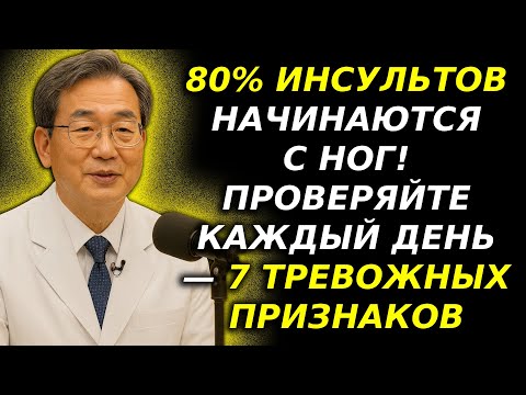 Видео: Инсульт у людей 70+: смертность №1! Если ноги изменились — срочно звоните 119! 7 признаков инсульта!
