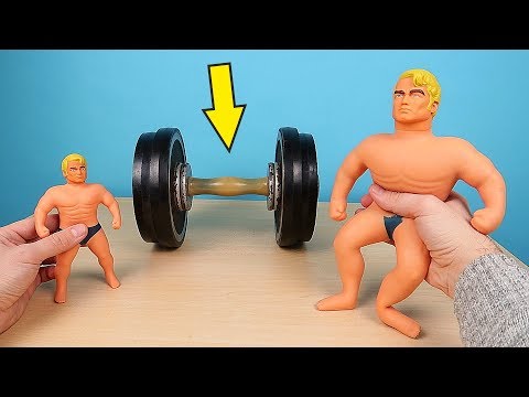 Видео: Большой Стретч Армстронг против Гантели 15 кг! Big Stretch Armstrong! alex boyko