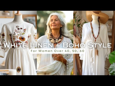 Видео: Магия бохо-шика: советы по стилю белого льняного платья для зрелых женщин