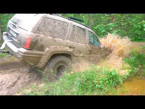 Видео: JEEP ПОСПОРИЛ С ВНЕДОРОЖНИКАМИ Уаз Патриот Lada Niva Крузак и Mitsubishi Pajero НА БЕЗДОРОЖЬЕ