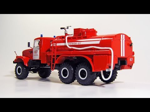 Видео: Перекрас цистерны АЦ-8,5 Аэрофлот (АИСТ) в пожарный КРАЗ-255Б