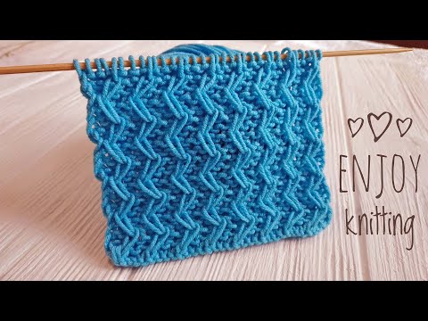 Видео: КРАСИВЫЙ Узор спицами ЗИГЗАГ из вытянутых петель  /Zig Zag Loop knitting stitch
