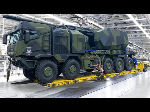 Видео: Внутри секретного немецкого завода, производящего огромные бронированные грузовики | Экскурсия по...