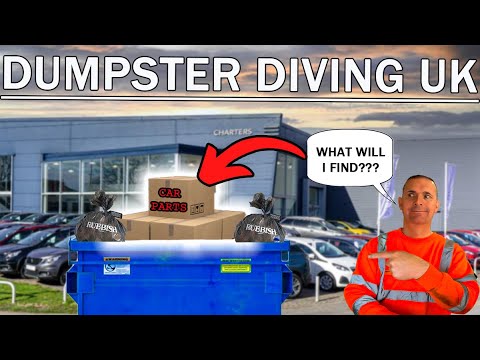 Видео: Рыскание по мусорным контейнерам в Великобритании (поиск ценных автомобильных запчастей)!!!!