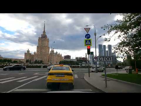 Видео: Из Таганского района в Москва-Сити. На машине по Москве. Август 2025