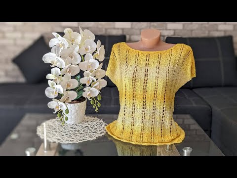Видео: Топ "Літній дотик" (Summer Touch). Огляд процесу в'язання та готового виробу