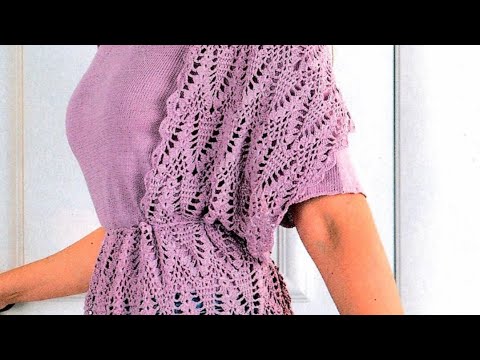 Видео: Ажурный узор. Простой ажурный узор крючком. Вязание спицами. Вязание крючком. Схемы.