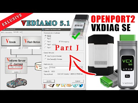 Видео: Vediamo 5.1 в режиме J2534. Не возможное возможно. Подключение  Open Port 2 VXDIAG SE. VCX. Part J