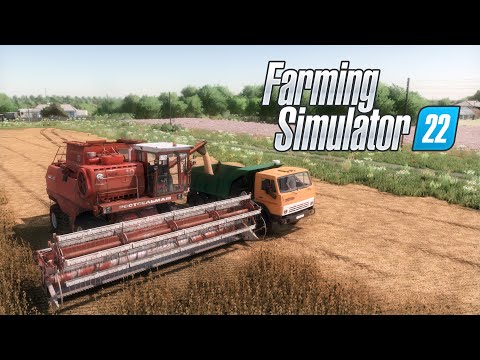 Видео: Farming Simulator 22 // Новгородовка // Уборка сои на огороде // ДОН-1500, КАМАЗ