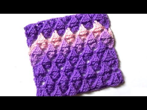 Видео: Узор Рельефные треугольники