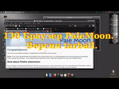 Видео: 130 Браузер PaleMoon. Версия tarball.