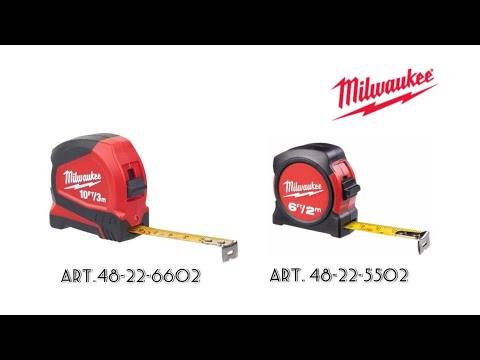 Видео: Компактные рулетки : MILWAUKEE  2m/6Ft ,art.48-22-5502; MILWAUKEE 3m/10Ft Led Light,art. 48-22-6602.