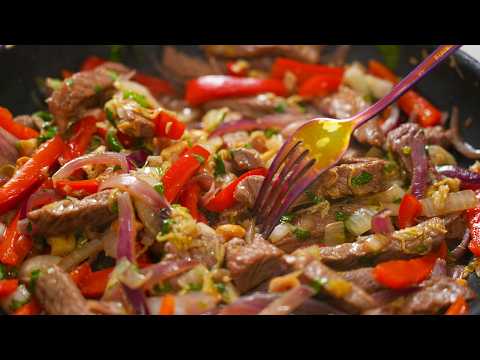 Видео: ЧТО НА УЖИН: мясо с овощами в азиатском стиле! Очень вкусный, простой, быстрый рецепт на ужин