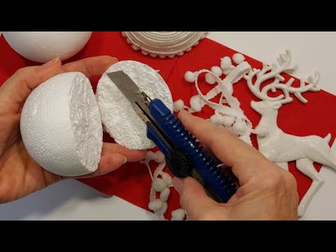 Видео: РАСПИЛИВАЮ ПЕНОПЛАСТОВЫЕ ШАРЫ!глянь-ОБАЛДЕННАЯ КРАСОТИЩА к новому году.DIY декор.новогодние поделки.