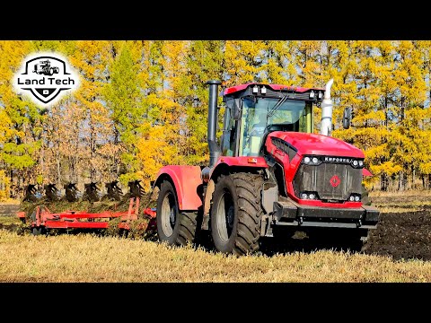 Видео: Кировец снова первый? Трактор К-742М с оборотным плугом UNLU вспахал больше всех?