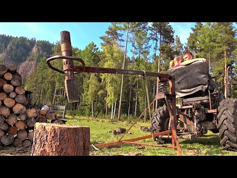 Видео: Про самодельный дровокол на пружине