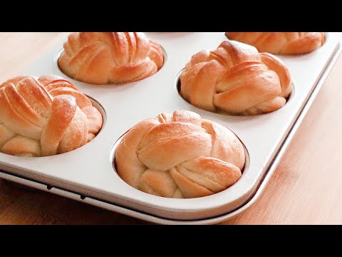 Видео: Мини-масляный хлеб (Вкус плетеного гостиничного хлеба, легкий датский хлеб)