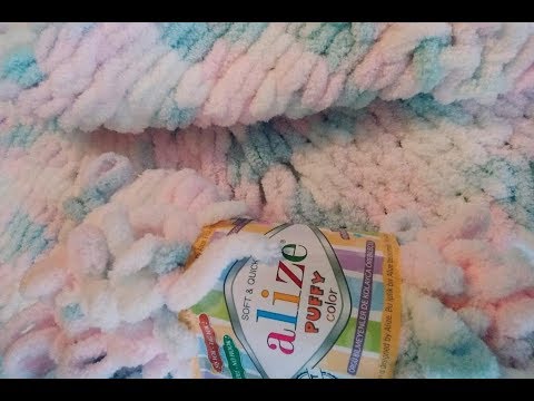 Видео: Халатик для ребенка из пряжи Alize PUFFI