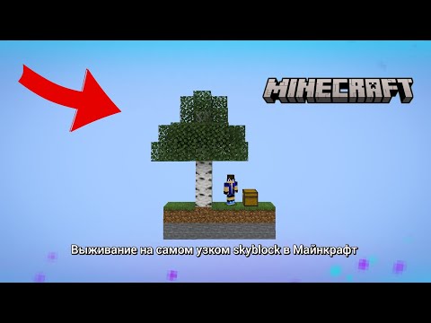 Видео: Я выжил на самом узком skyblock в Майнкрафт#minecraft 