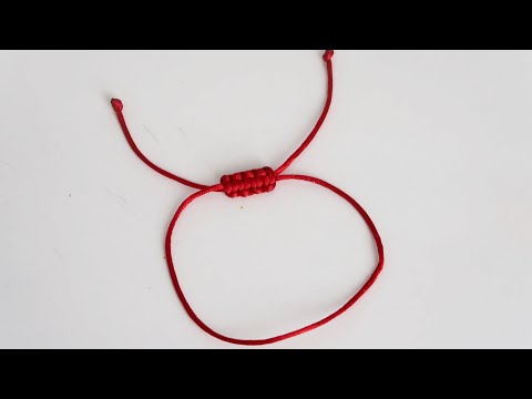 Видео: Браслет из красной нити | Браслет дружбы с квадратным узлом