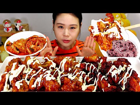 Видео: ASMR Верховный Цыпленок и вулкан Цыпленок с рисом Мок-Бэнг Еда Sound