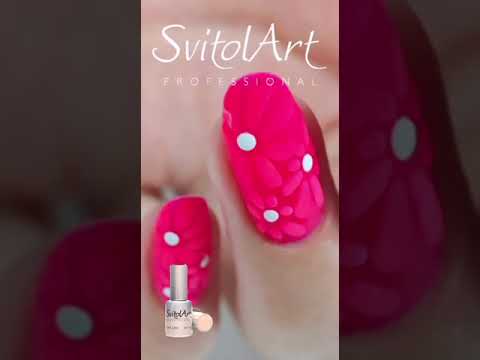 Видео: Nail Art Powder Flowers от SvitolArt