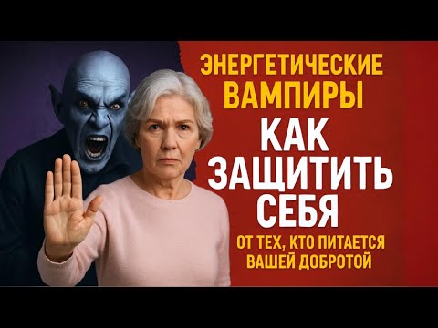 Видео: Энергетические вампиры  как ЗАЩИТИТЬ СЕБЯ от тех, кто питается вашей добротой.