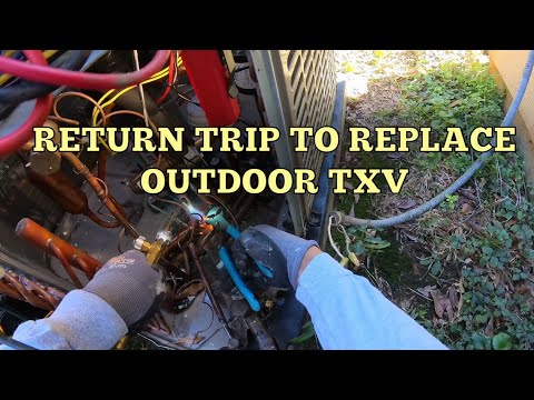 Видео: Обратный рейс для замены наружного терморегулирующего вентиля на тепловом насосе York #hvaccontra...