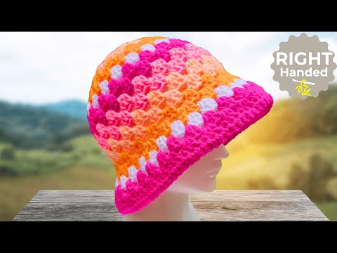 Видео: Пошаговое вязание крючком шапки-панамы для начинающих