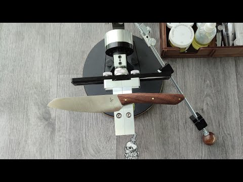 Видео: Заточка кухонного ножа Виталия Салмина. Сталь AUS 8. TSPROF K03 Pro