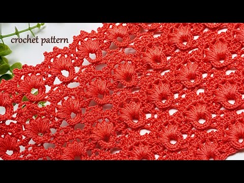 Видео: Очаровательный узор крючком  "Жасмин"