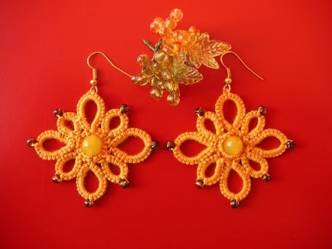 Видео: 12' TUTORIAL ORECCHINI ROMBO PERLA CHIACCHIERINO AD AGO EARRINGS NEEDLE TATTING Frivolitè фриволите