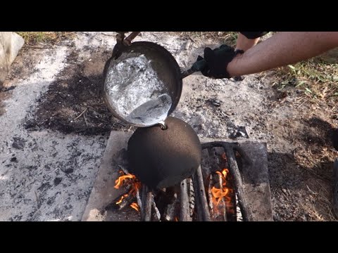 Видео: УВЕЛИЧЕНИЕ ВЕСА СТАРИННОЙ НЕМЕЦКОЙ ГИРИ ПУТЁМ ЗАЛИВКИ СВИНЦОМ