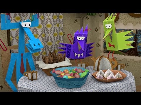 Видео: Бумажки -Сборник серий 36-45  - мультфильм про оригами для детей