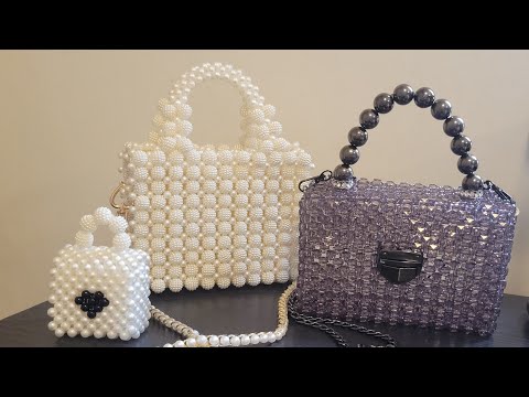 Видео: Мастер-класс сумочки из бусин "малинка"/Master class on a beaded bag with raspberry shaped beads
