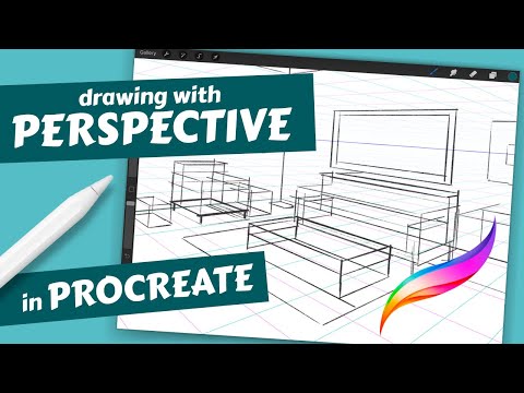 Видео: Как рисовать в перспективе с помощью руководств по рисованию Procreate