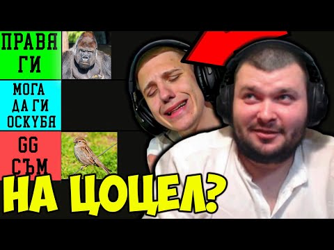 Видео: 30 КИЛА СТРИЙМЪР СЕ БОРИ С ГОРИЛА? - TIER LIST