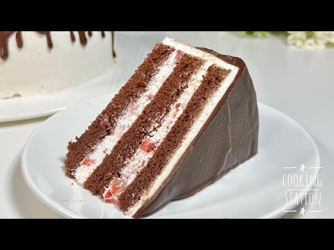 Видео: Влажный шоколадный клубничный торт тает во рту! Просто и невероятно вкусно