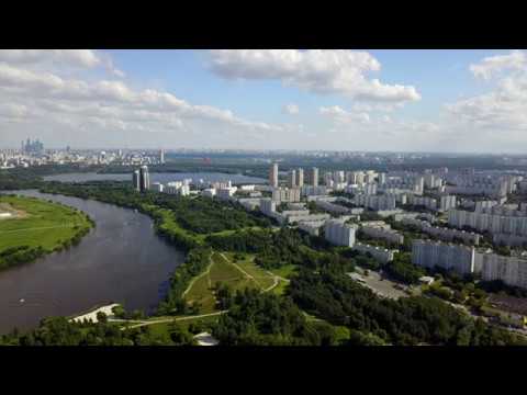 Видео: Район Строгино, Москва - DJI Mavic, 4k