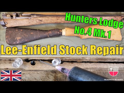 Видео: Реставрация охотничьего домика № 4 в Энфилде. Ремонт треснувшего приклада. Acraglas & Fitting. Из...